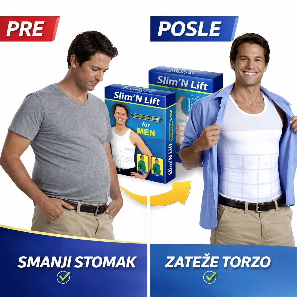 Slim n Lift - Muški SUPER steznik/majica za mršavljenje