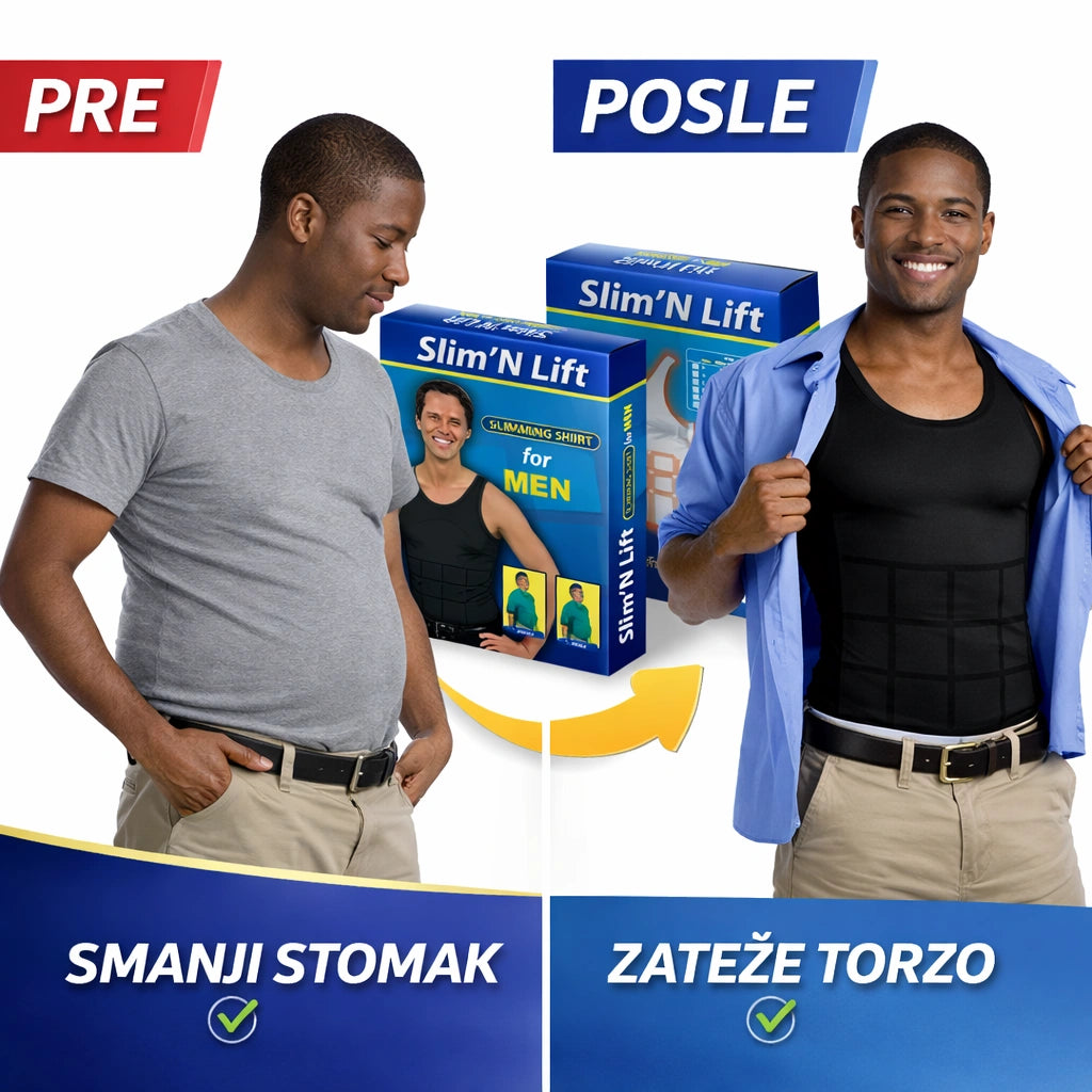 Slim n Lift - Muški SUPER steznik/majica za mršavljenje
