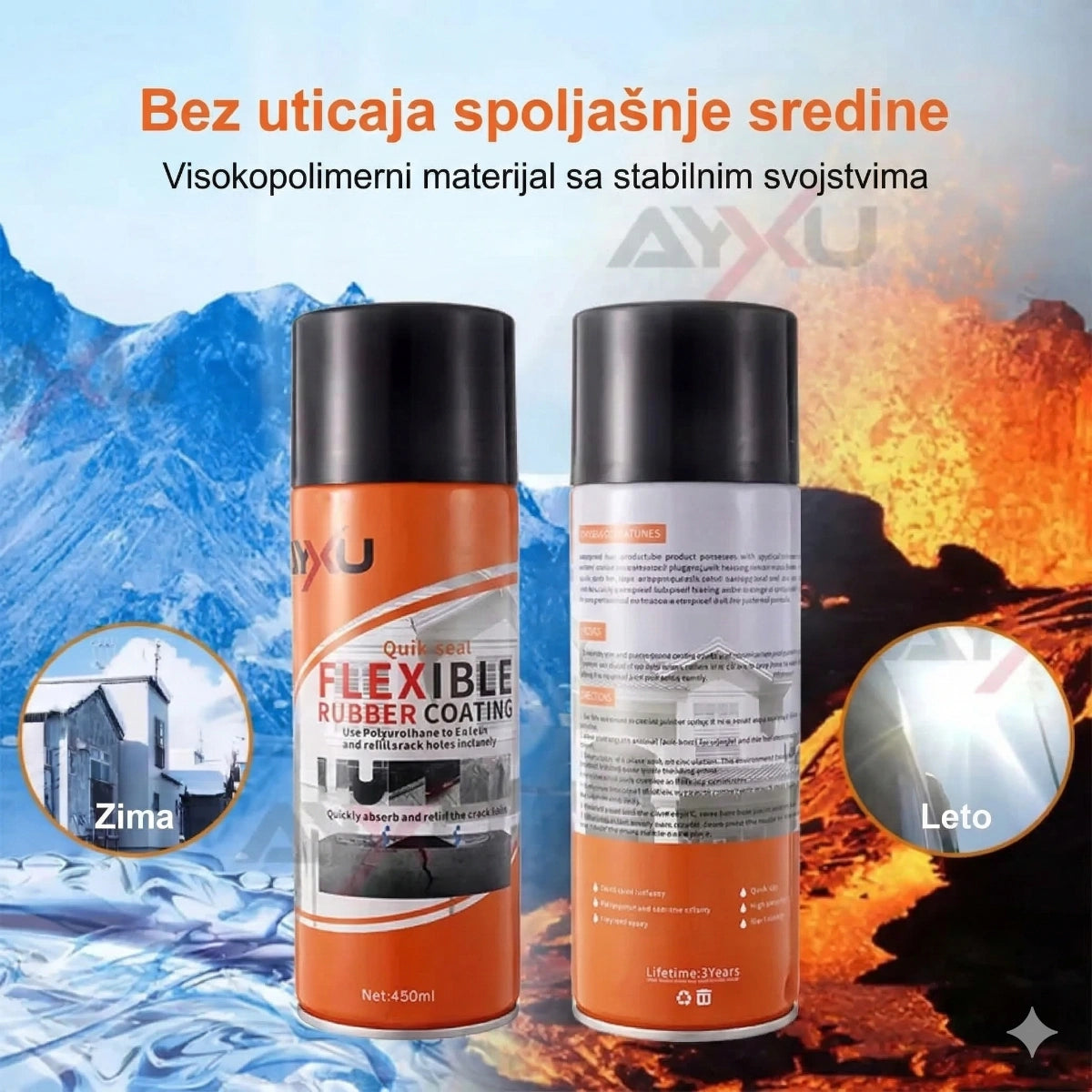 Fleksibilni gumeni sprej - Premaz za brzo zaptivanje